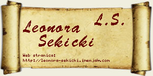 Leonora Sekicki vizit kartica